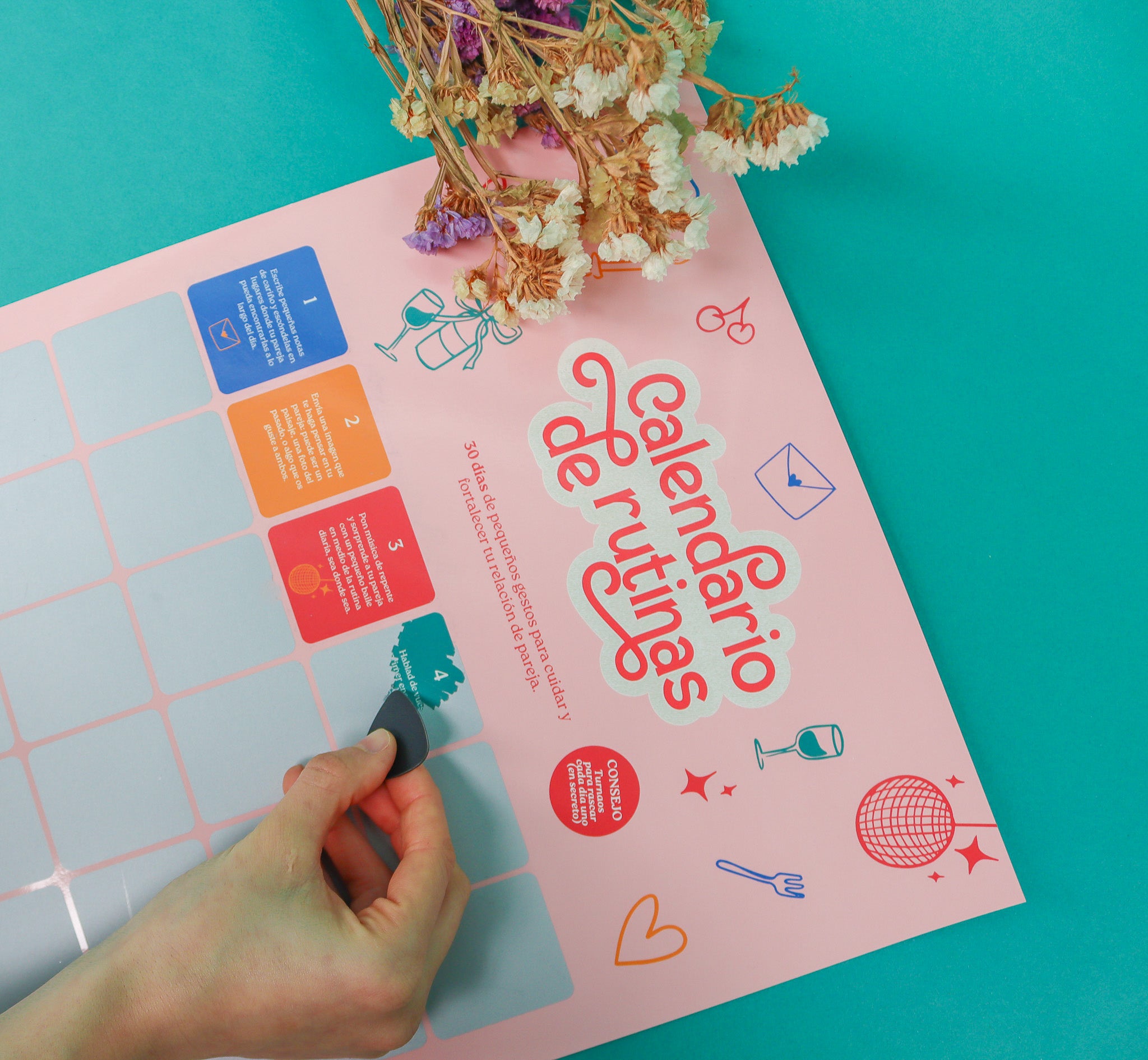 Calendario de Rutinas rascable | 30 días para fortalecer tu relación