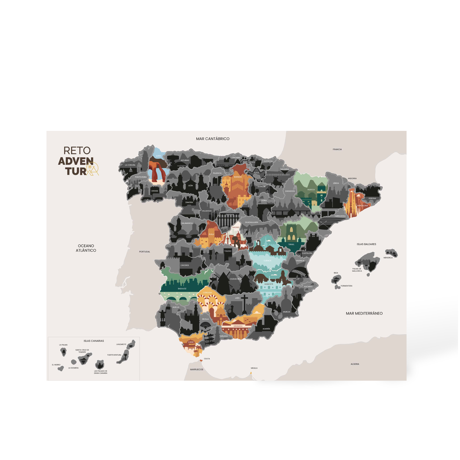 Mapa España Rascable