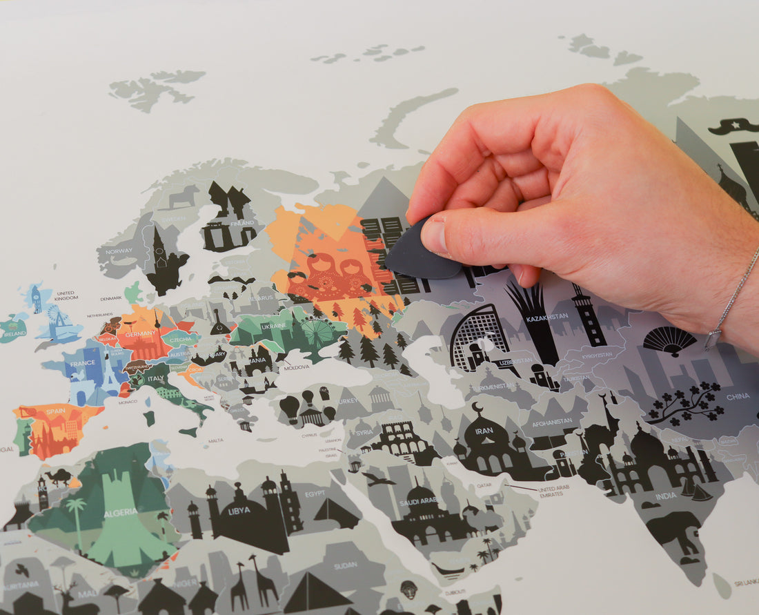 Scratchable World Map