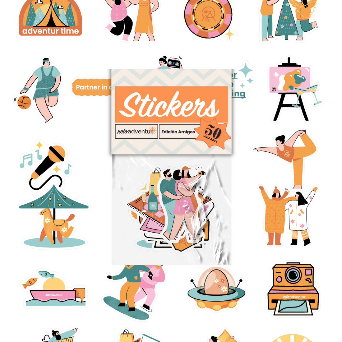 50 stickers | Edición Amigos