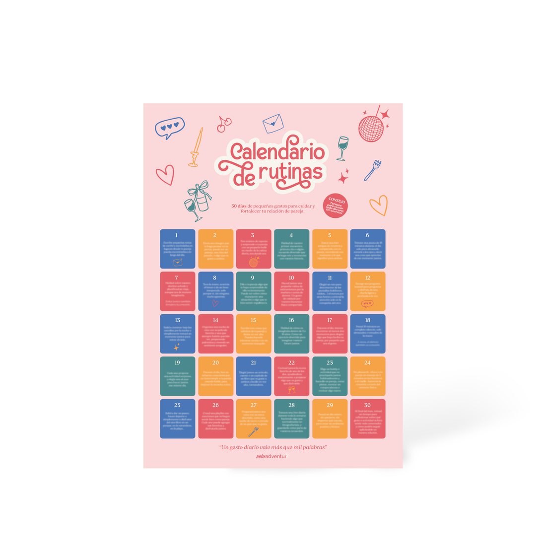 Scratch-off Routine Calendar  | 30 days to strengthen your relationship