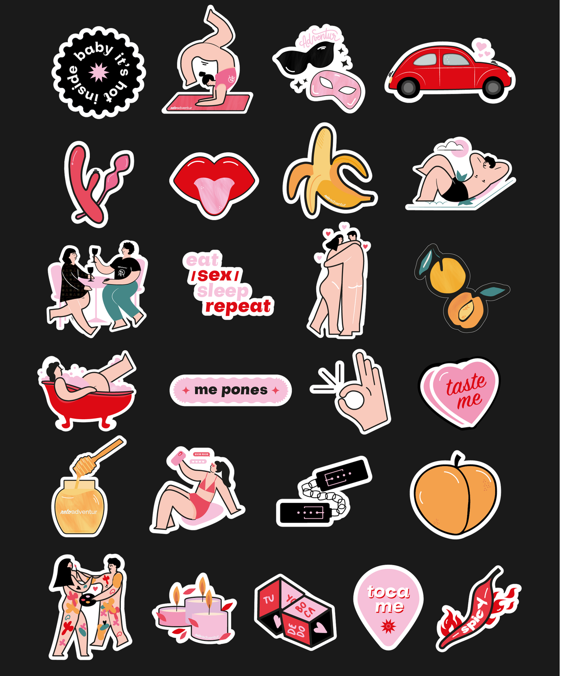 50 stickers | Edición Sexy - BLACK FRIDAY