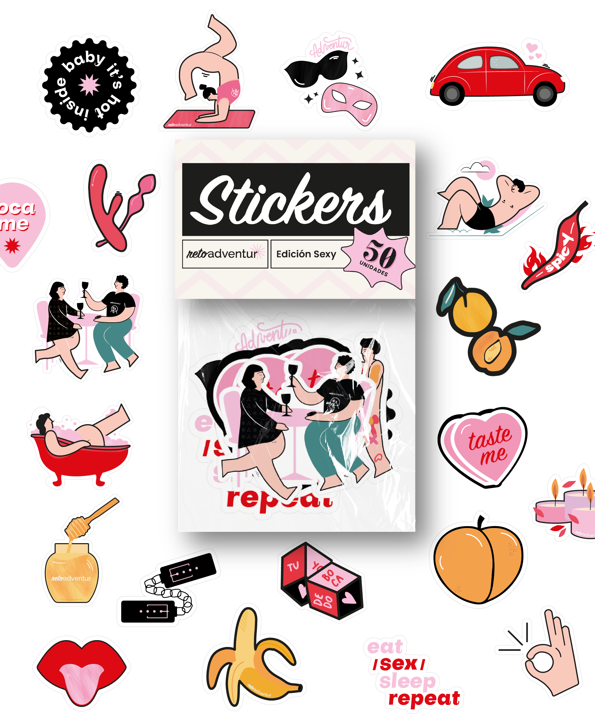 50 stickers | Edición Sexy - BLACK FRIDAY